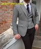 Men's Houndstooth Blazer and Houndstooth vest for Wedding Suits Formal Tweed Tuxedos Custom Made Man Suits Jacket+pants+vest