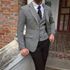 Men's Houndstooth Blazer and Houndstooth vest for Wedding Suits Formal Tweed Tuxedos Custom Made Man Suits Jacket+pants+vest