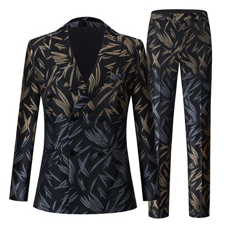 Men's Suit Slim Fit Wedding Suits For Men Groom Tuxedo African Wedding Double Breasted  Man Blazer Office Work Party Prom