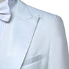 Men's Tuxedo Tails Black White Shiny Tailcoat Dress Coat Swallowtail Dinner Party Wedding Blazer Pants Magic Singer Stage Suits
