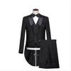 Mens Tuxedo Tailcoat Formal Dress Suits Swallow Tail Coat Navy Blue Male Jacket and Pants Party Wedding Dance Magic Performance