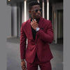 Slim Fit Male Suit  Notched Lapel Groom Tuxedos Formal Business Men Suits 2 Pieces Blazer Pants Traje Hombre
