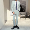 solid colour (suit + trousers)  British dress set Korean version of the trend of high-end handsome suit set two-piece