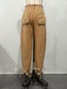 Women Streetwear Drawstring Fly Denim Pants Autumn Loose Safari Style Cargo Harem Hip Hop Jeans