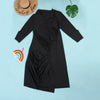 Vintage Women Long Sleeve High Side Split Ruched Up Wrap Lapel Collar White Maxi Long Dress Street Dresses
