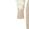 Elegant Women Floral Applique Mesh Long Sleeve Knit Ribbed Sweater Dress Autumn Winter Bodycon Dresses Vestidos