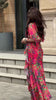 Solid Long Dress Women Flare Sleeve A Line Dresses Casual Ruffles Midi Waist Vestidos V Neck Office Lady Slight Strech