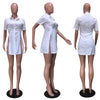 Women Single Breasted Turn-down Neck Shirt Style A-line Bodycon Long Sleeve Dress