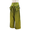 Women detachable pocket Zipper Fly Loose Wide Leg Pants Cargo Streetwear Safari Style Trousers