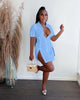 Women Single Breasted Turn-down Neck Shirt Style A-line Bodycon Long Sleeve Dress