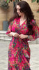 Solid Long Dress Women Flare Sleeve A Line Dresses Casual Ruffles Midi Waist Vestidos V Neck Office Lady Slight Strech
