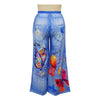 Women Fake Denim 3D floral Print Loose Wide Leg Jogger Pants Streetwear Active Hip Hop Sweatpants Trousers