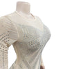 Women Mesh Patchwork Diamonds Rhinestones Bodycon Midi Mermaid Maxi Dress Evening Sexy Party Dresses Vestidos
