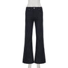 Retro Lace-up Low Rise Pants Streetwear Patchwork Loose Casual for Women Harajuku Straight Trousers Korean