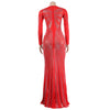 Women Mesh Patchwork Diamonds Rhinestones Bodycon Midi Mermaid Maxi Dress Evening Sexy Party Dresses Vestidos