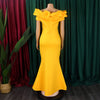 Elegant Women Long Evening Dresses Ruched Off Shoulder Slim Bodycon Mermiad White Dress Formal Party Wedding Guest Gown