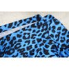 Women Leopard Batwing Long Sleeve Button Front Stand Collar Dress Vintage Streetwear Loose Vestidos Dresses