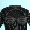 Women Mesh See Though Diamonds Rhinestones Cutout Front Long Sleeve Sexy Party Club Evening Prom Maxi Long Dress