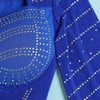 Women Mesh See Though Diamonds Rhinestones Cutout Front Long Sleeve Sexy Party Club Evening Prom Maxi Long Dress