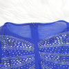 Women Mesh Patchwork Diamonds Rhinestones Bodycon Midi Mermaid Maxi Dress Evening Sexy Party Dresses Vestidos