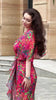 Solid Long Dress Women Flare Sleeve A Line Dresses Casual Ruffles Midi Waist Vestidos V Neck Office Lady Slight Strech