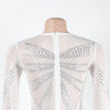 Women Mesh Patchwork Diamonds Rhinestones Bodycon Midi Mermaid Maxi Dress Evening Sexy Party Dresses Vestidos