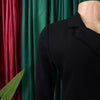 Women Lace Wrap Notched Neck Pleated Blazer Style Dress Office Lady Vintage Sexy Party Three Quarter Sleeve Dresses