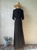 Solid Long Dress Women Flare Sleeve A Line Dresses Casual Ruffles Midi Waist Vestidos V Neck Office Lady Slight Strech