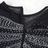 Women Mesh Patchwork Diamonds Rhinestones Bodycon Midi Mermaid Maxi Dress Evening Sexy Party Dresses Vestidos