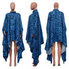 Women Leopard Batwing Long Sleeve Button Front Stand Collar Dress Vintage Streetwear Loose Vestidos Dresses