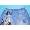 Women Fake Denim 3D floral Print Loose Wide Leg Jogger Pants Streetwear Active Hip Hop Sweatpants Trousers