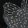 Women Long Sleeve Diamonds Rhinestones High Side Split Mermaid Midi Maxi Dress Even Sexy Party Dresses Vestidos