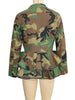 Women Camouflage Ruffles Flare Double Button Jackets Autumn Winter Streetwear Coats Jacket Outwear Outcoat