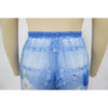 Women Fake Denim 3D floral Print Loose Wide Leg Jogger Pants Streetwear Active Hip Hop Sweatpants Trousers