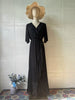 Solid Long Dress Women Flare Sleeve A Line Dresses Casual Ruffles Midi Waist Vestidos V Neck Office Lady Slight Strech