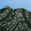 Women Long Sleeve Diamonds Rhinestones High Side Split Mermaid Midi Maxi Dress Even Sexy Party Dresses Vestidos