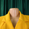 Women Lace Wrap Notched Neck Pleated Blazer Style Dress Office Lady Vintage Sexy Party Three Quarter Sleeve Dresses