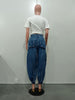 Women Streetwear Drawstring Fly Denim Pants Autumn Loose Safari Style Cargo Harem Hip Hop Jeans