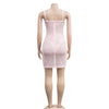 Women Rhinestones Drilling Mesh See Though Patchwork Midi Mini Dress Crystal Party Dresses Night Out Robes Vestidos