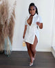 Women Single Breasted Turn-down Neck Shirt Style A-line Bodycon Long Sleeve Dress