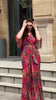 Solid Long Dress Women Flare Sleeve A Line Dresses Casual Ruffles Midi Waist Vestidos V Neck Office Lady Slight Strech