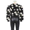 Elegant Women Button Front Floral Appliques Long Sleeve Jacket Thick Warm Winter Streetwear Outwear