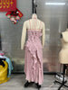 Women Floral Print Pile Neck Flare Long Sleeve Long Dress Elegant Birthday Party Midi Maxi Dresses Vestidos
