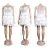 Women Mesh Diamonds Rhinestones Cake Style Big Swing Strap Bodycon Midi Dress Sexy Party Even Dresses Vestidos