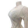 Women Mesh Patchwork Diamonds Rhinestones Bodycon Midi Mermaid Maxi Dress Evening Sexy Party Dresses Vestidos