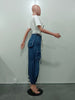 Women Streetwear Drawstring Fly Denim Pants Autumn Loose Safari Style Cargo Harem Hip Hop Jeans