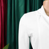 Women Lace Wrap Notched Neck Pleated Blazer Style Dress Office Lady Vintage Sexy Party Three Quarter Sleeve Dresses