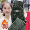 Elegant Women Streetwear Korean Casual Pant Solid Corduroy Harlan Button Pockets Pants Autumn Winter Pants Plus Size