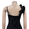 Women One Shoulder Open Back Sequined High Side Split Mermaid Maxi Dress Sexy Club Evening Party Dresses Vestidos