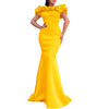 Elegant Women Long Evening Dresses Ruched Off Shoulder Slim Bodycon Mermiad White Dress Formal Party Wedding Guest Gown